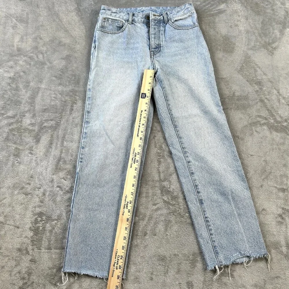 J. Galt / Brandy Melville Light Wash Button-fly Jeans Size Medium Raw Hem